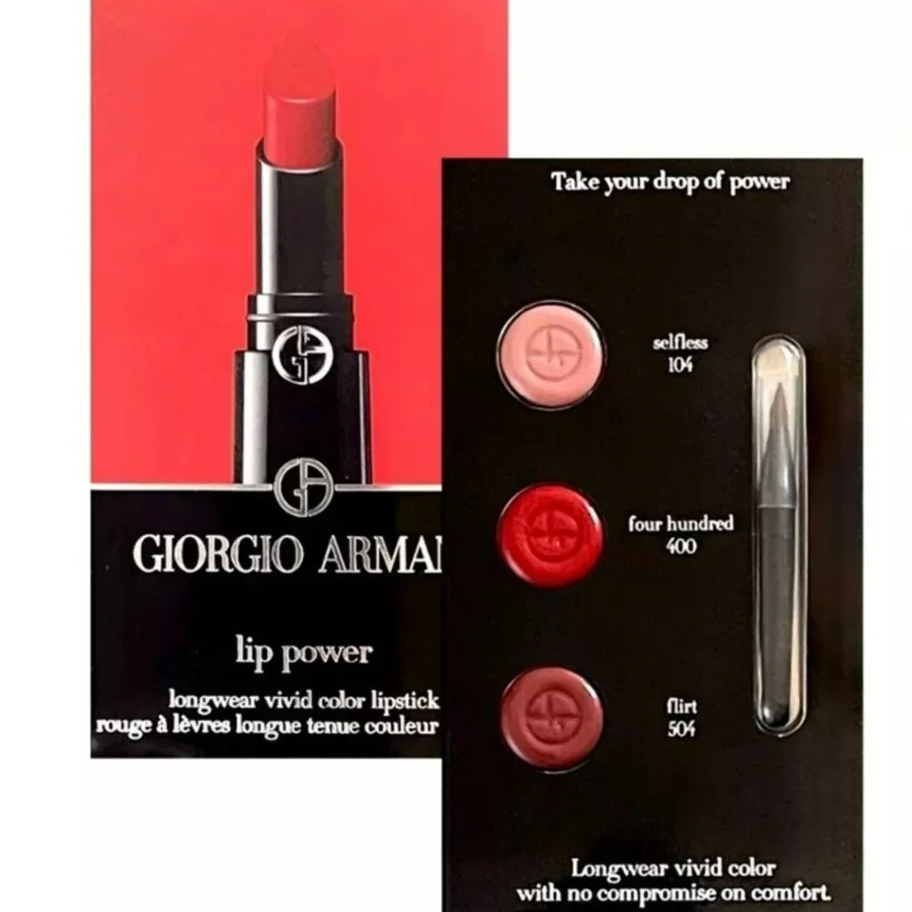 Giorgio Armani Lip Power Longwear Lipstick 400 104 504 Brush Rouge Matte 600 102